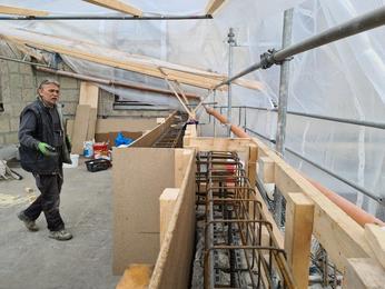 Terrassensanierung: Die provisorische Dachabdichtung schützte gegen die Witterungseinflüsse