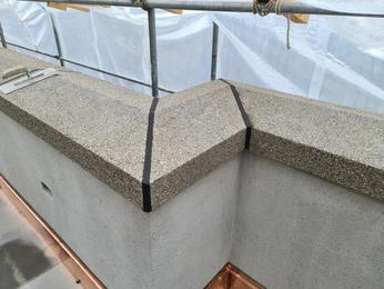 Terrassensanierung: Aufbringung der Kopfsteine