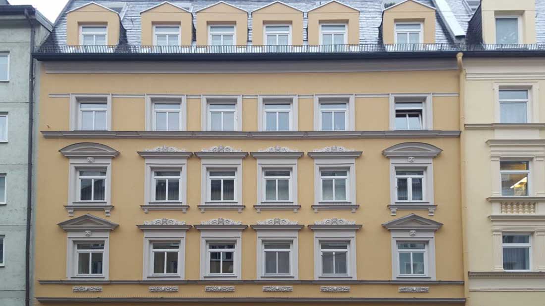 Fassadensanierung in der Klenzestraße in München